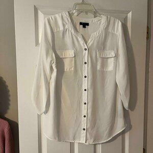 AB Studio Button Down Blouse Size Medium